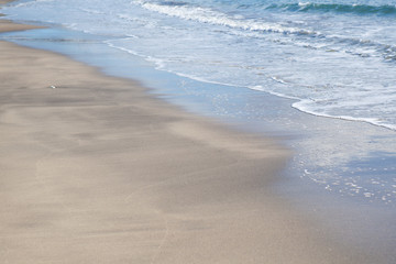 gentle waves on the beach