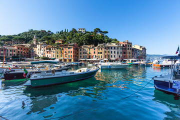Portofino, Paraggi region, Italian Riviera, Gulf of Genoa, Liguria, Italy, July 2013