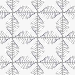 Fototapeta premium linear vector pattern, repeating abstract leaves, gray line of leaf or flower, floral. graphic clean design for fabric, event, wallpaper etc. pattern is on swatches panel.