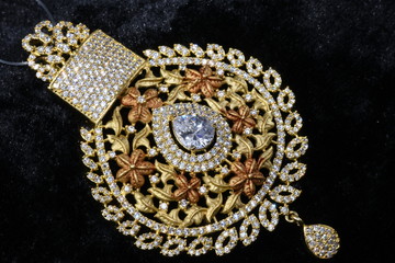 Imitation jewelry - Modern fancy pendant closeup macro image for woman fashion  