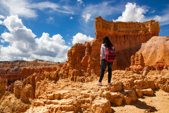 Hiking trip in Bryce Canyon National Park, Utah, USA 