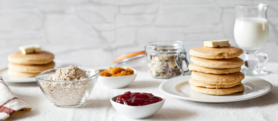 Pancakes For Breakfast Panorama
