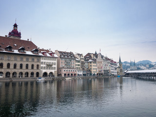 Fototapeta na wymiar the cold winter and snow of Bern, Switzerland.