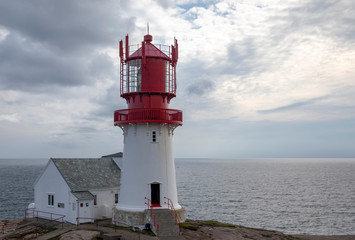 Fototapeta na wymiar Lindesnes lighthouse Norway's southernmost point