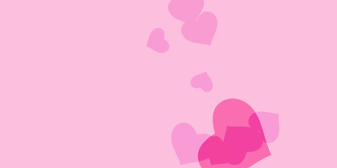 Pink heart confetti