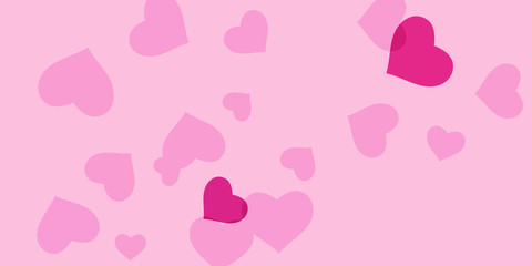Pink heart confetti