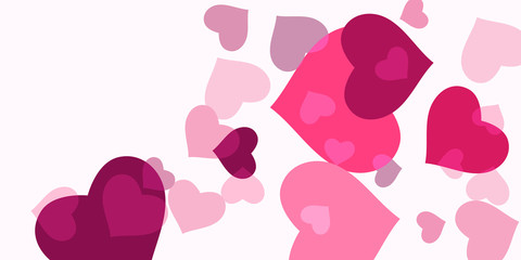 Pink heart confetti