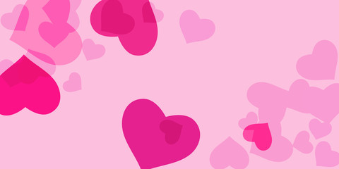 Pink heart confetti