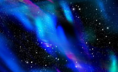 Fototapeta na wymiar Abstract colored waves on a dark background.