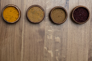 Spices served in small cups