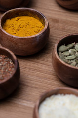 Spices served in small cups