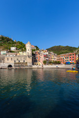 Fototapeta na wymiar Vernazza fishing village, Cinque Terre, Riviera di Liguria, Liguria, Italy, July 2013