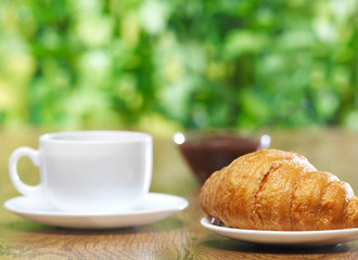 Croissant and coffee