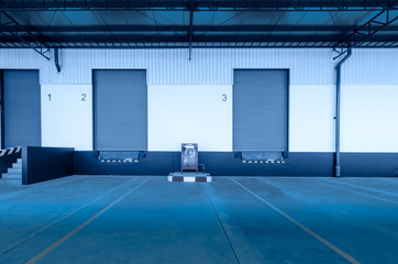 Interior of a modern warehouse ,clean and empty