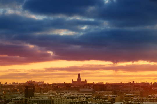 Photo beautiful views of the landscapes of Moscow