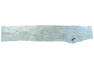 Rustic background banner: a nice long untreated wood board from a beech tree, isolated on white - Image