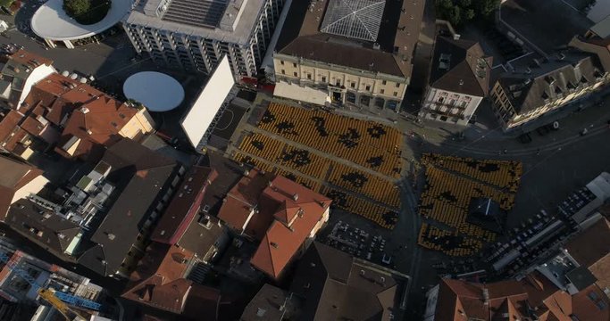 Piazza Grande festival, Locarno - Aerial 4K