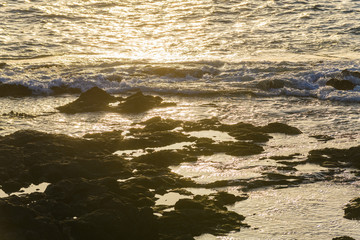 Coastline in the small fishing village of Alcala.  Tenerife. Canary Islands..Spain