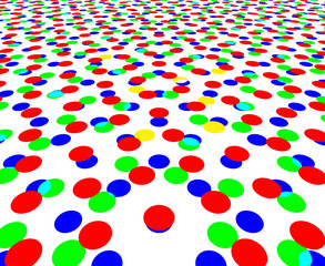 CMYK imprint halftone design. illustration with circle