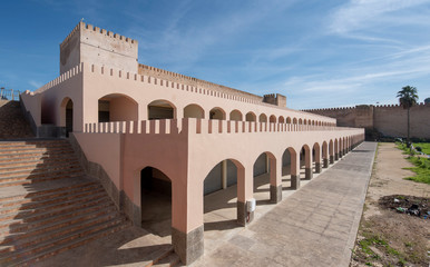 The building of City government of Meknes. Meknes is a city listed as a UNESCO world heritage site. One of the four imperial city. Town hall of Meknes, Morocco