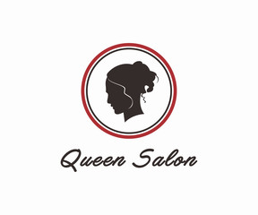 Queen beauty logo design vector, Salon logo template