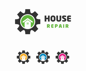 House Repair logo design concept. Real Estate logo template