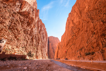 Todgha Gorge or Gorges du Toudra is a canyon in High Atlas Mountains near the town of Tinerhir,...
