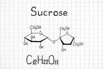 Chemical formula of Sucrose.