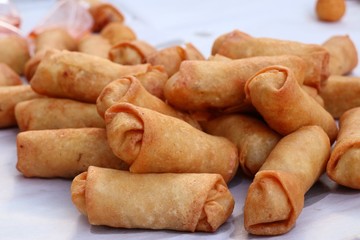 spring rolls at street food