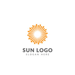 Sun logo template vector design