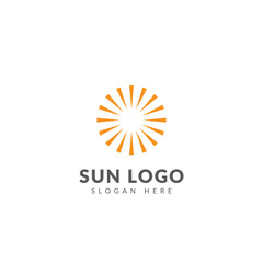 Sun logo template vector design