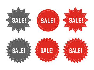 Discount stickers vector set. Special price. Special offer sale labels.