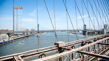 View of Manhattan bridge in new york