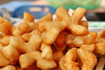 Deep-fried dough stick at market