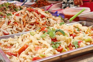 salad spicy at street food