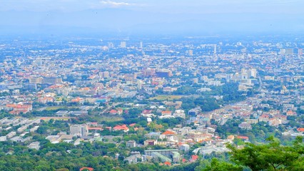 aerial view of the  chiang mai city Thailand