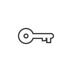 Key icon silhouette design template