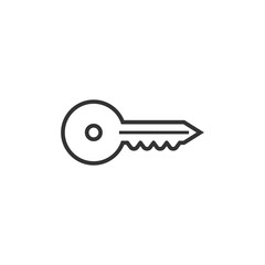 Key icon silhouette design template