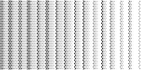 Grange halftone texture of black and white dots.