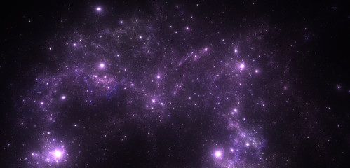 Fototapeta na wymiar Illustration of a space and starfield on a dark background.