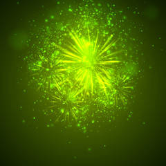 a bright green colored energy stream swirling against a dark background. vector