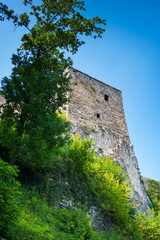 Fototapeta na wymiar ruin of fortress near bad urach in germany