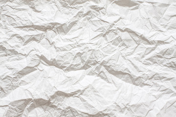 Naklejka premium White crumpled wrapping paper texture, background mock up