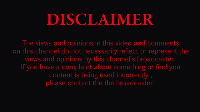 disclaimer for video