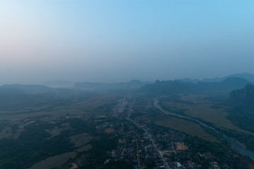 Hot air balloon in Laos