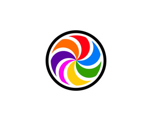 Abstract circle swirl logo design