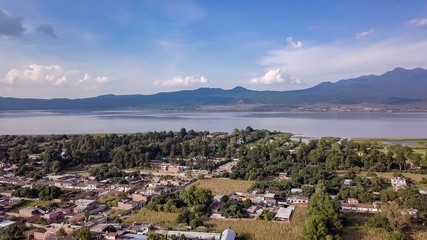 Obraz premium Aerial view of Patzcuaro Michoacan