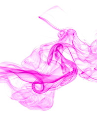 Purple smoke on white background