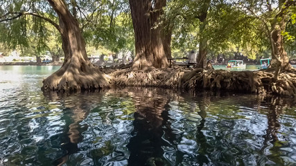 Camecuaro Lake in Michoacan Mexico