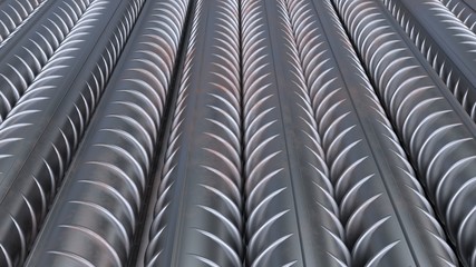 iron armature a3 steel concrete construction 3d illustration